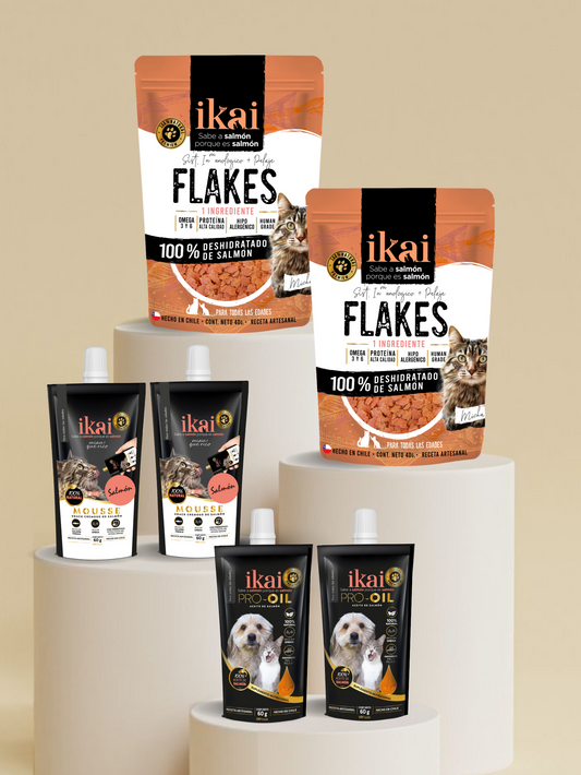 PACK GATO: 2 FLAKE + 2 MOUSSE + 2 ACEITES