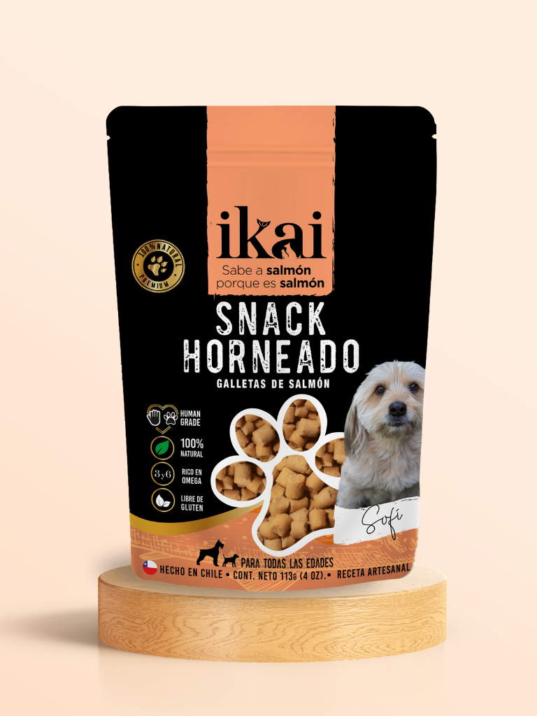 SNACKS horneados de salmón para perros - 113 gr