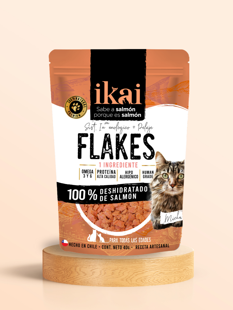 FLAKES de salmón para gatos - 40 grs