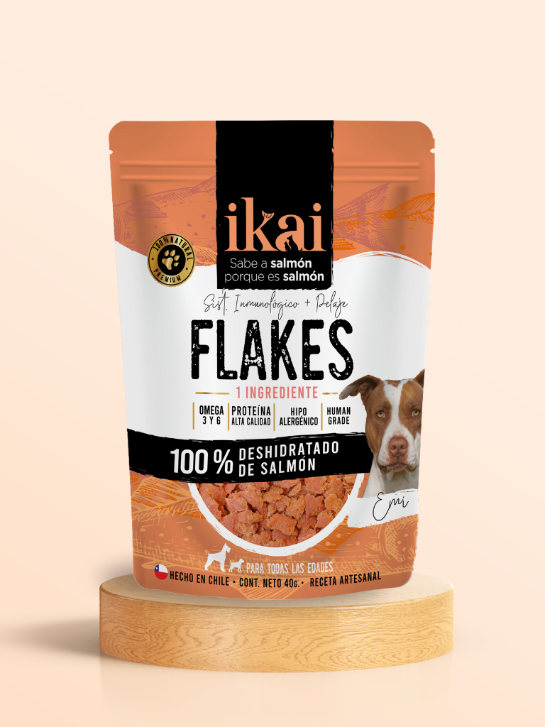 FLAKES de salmón para perros - 40 grs